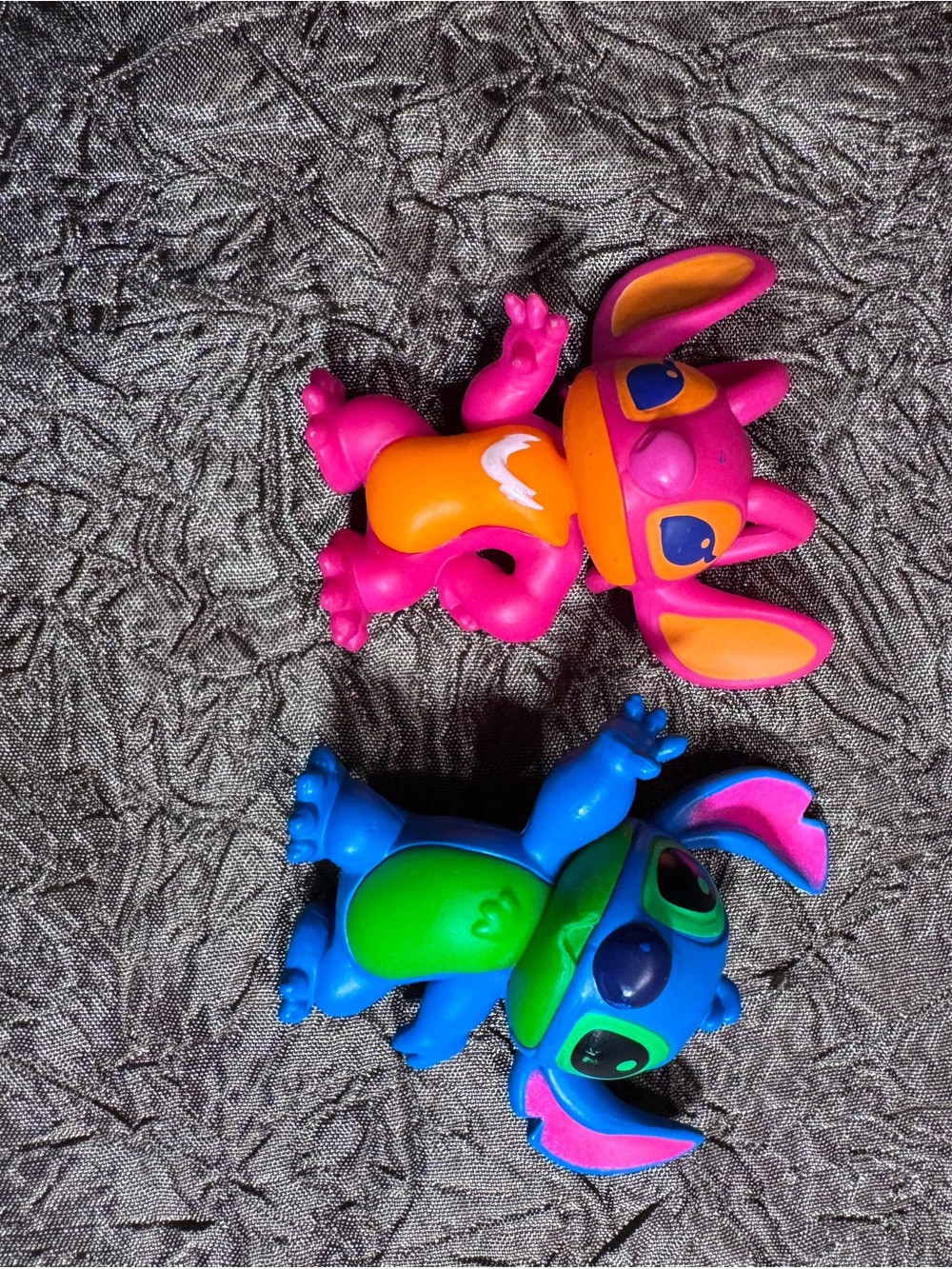 Disney Colorful Lilo & Stitch Vinyl Figures - Pink, Orange & Blue, Green